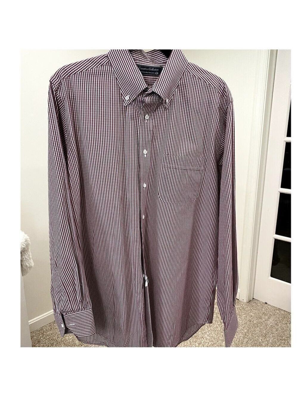 Tom Jones Corporate Image Red/Blue Gingham Button Down Shirt - 2XL